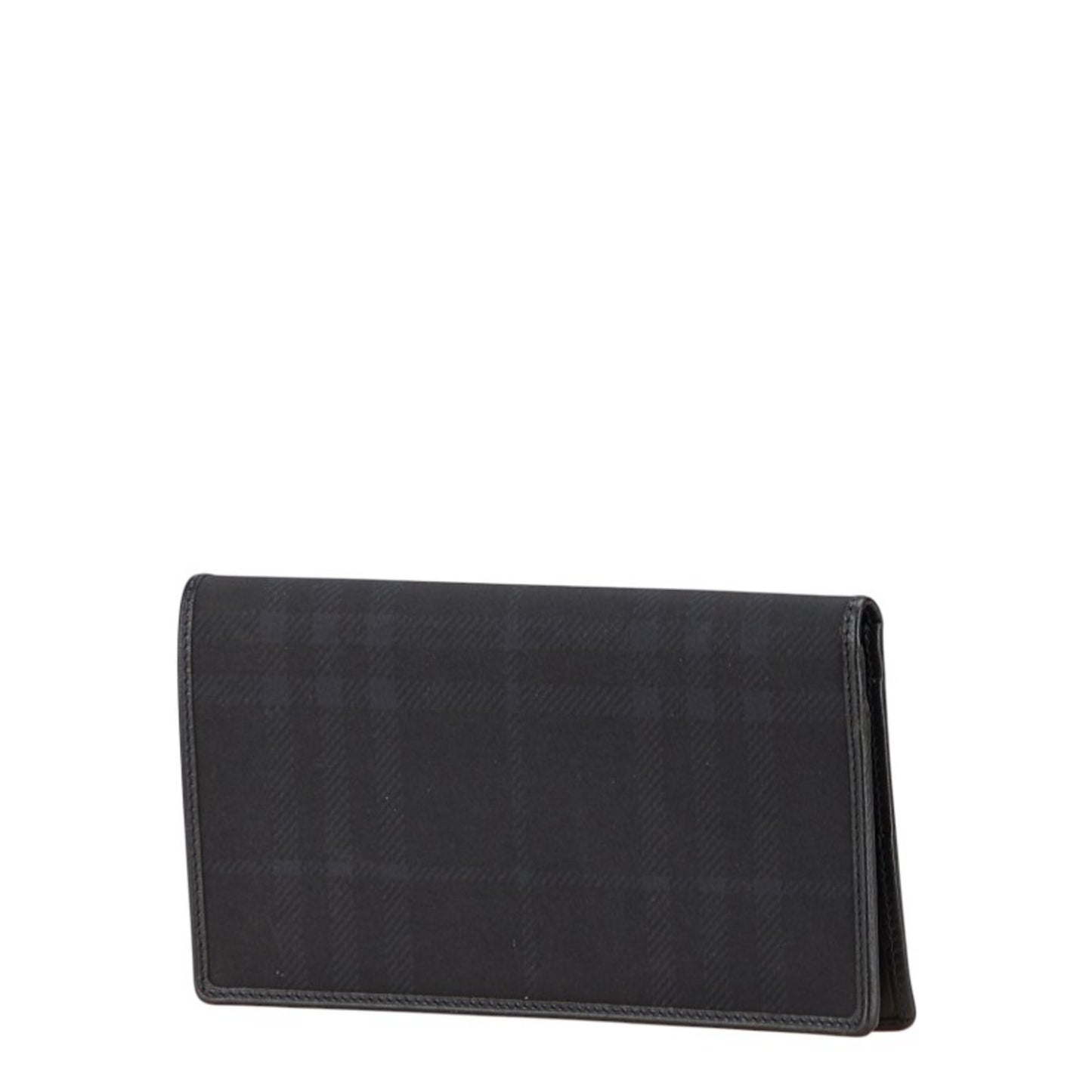 Burberry Check Long Wallet In Black