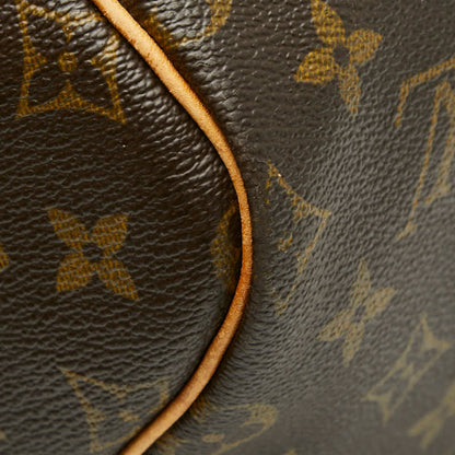 Louis Vuitton Monogram Keepall 55 Boston Bag/Travel Bag M41424 Brown Leather