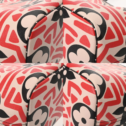 Louis Vuitton Monogram Crafty Neverfull Mm Creme/Rouge M56583 Women'S Canvas Tote Bag