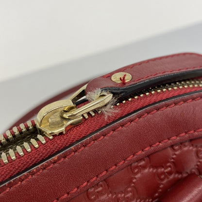 Gucci Micro Guccissima Handbag 449654 Leather Red Champagne