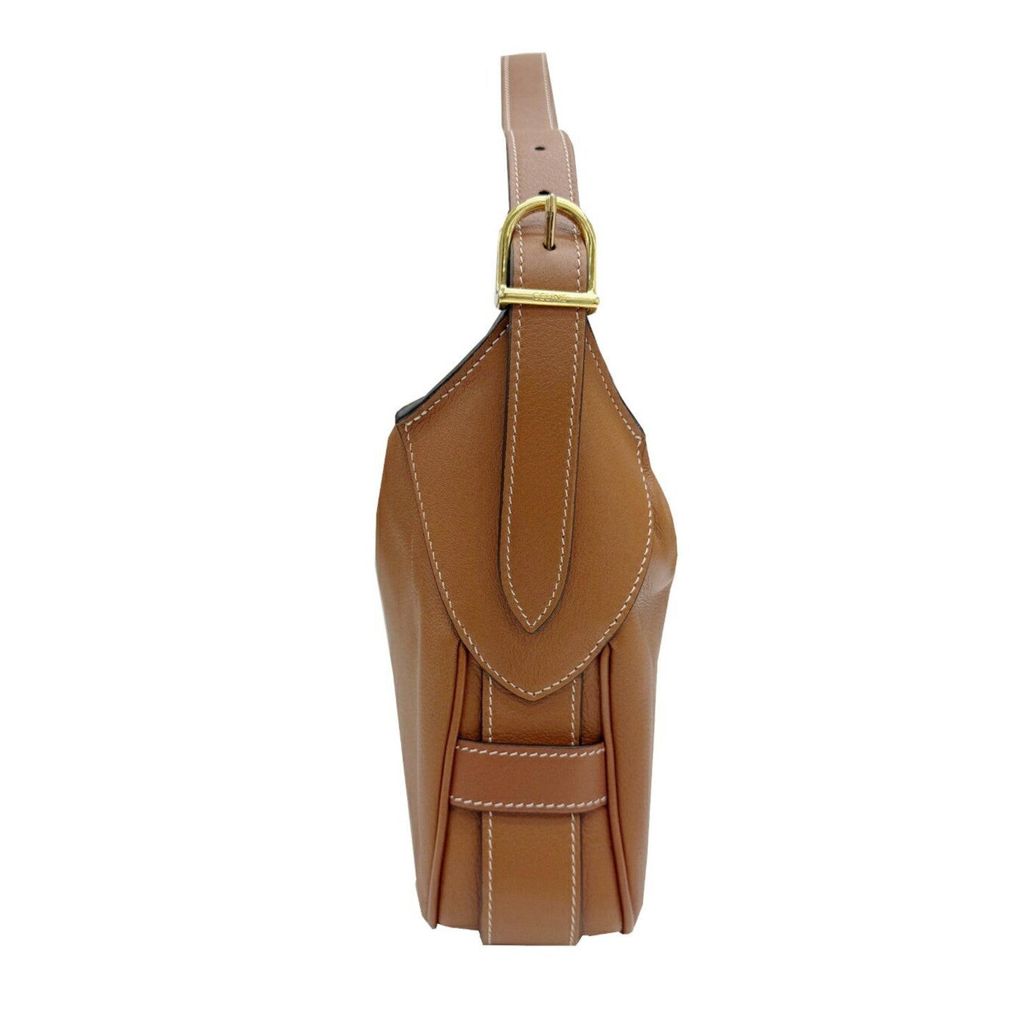 Celine Medium Romy Shoulder Bag 19744 3Dpj 04Lu Tan Brown Supple Calfskin