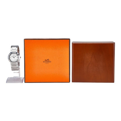 Hermes Nomade Watch No1.710 Kinetic White Dial Stainless Steel
