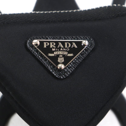 Prada 1Zt054 Nylon Re-Nylon Triangle Logo Neck Strap Phone Holder Smartphone Black Made In Italy