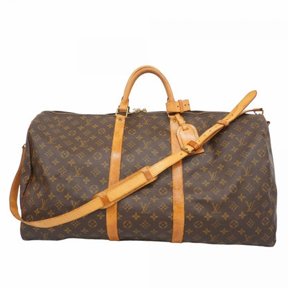 Louis Vuitton Monogram Keepall Bandouliere 60 Boston Bag M41412 Brown