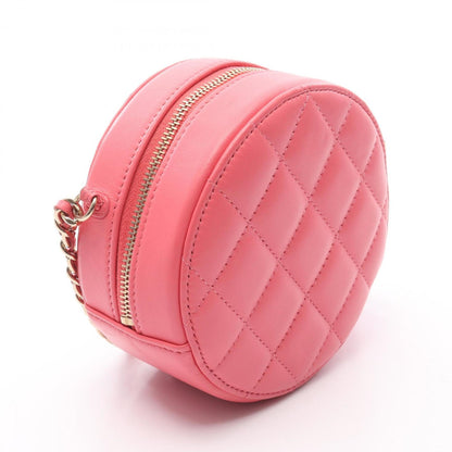 Chanel Matelasse Round Mini Shoulder Bag In Lambskin Leather