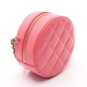 Chanel Matelasse Round Mini Shoulder Bag In Lambskin Leather
