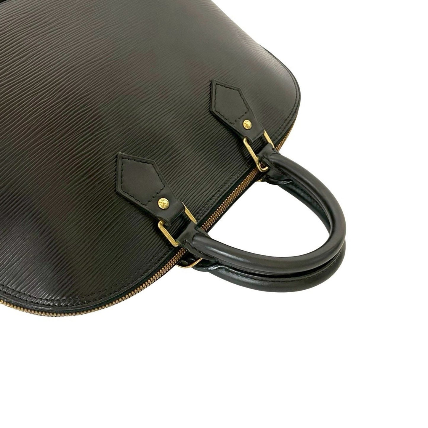 Louis Vuitton Alma Epi Leather Handbag Mini Boston Bag Noir 94578