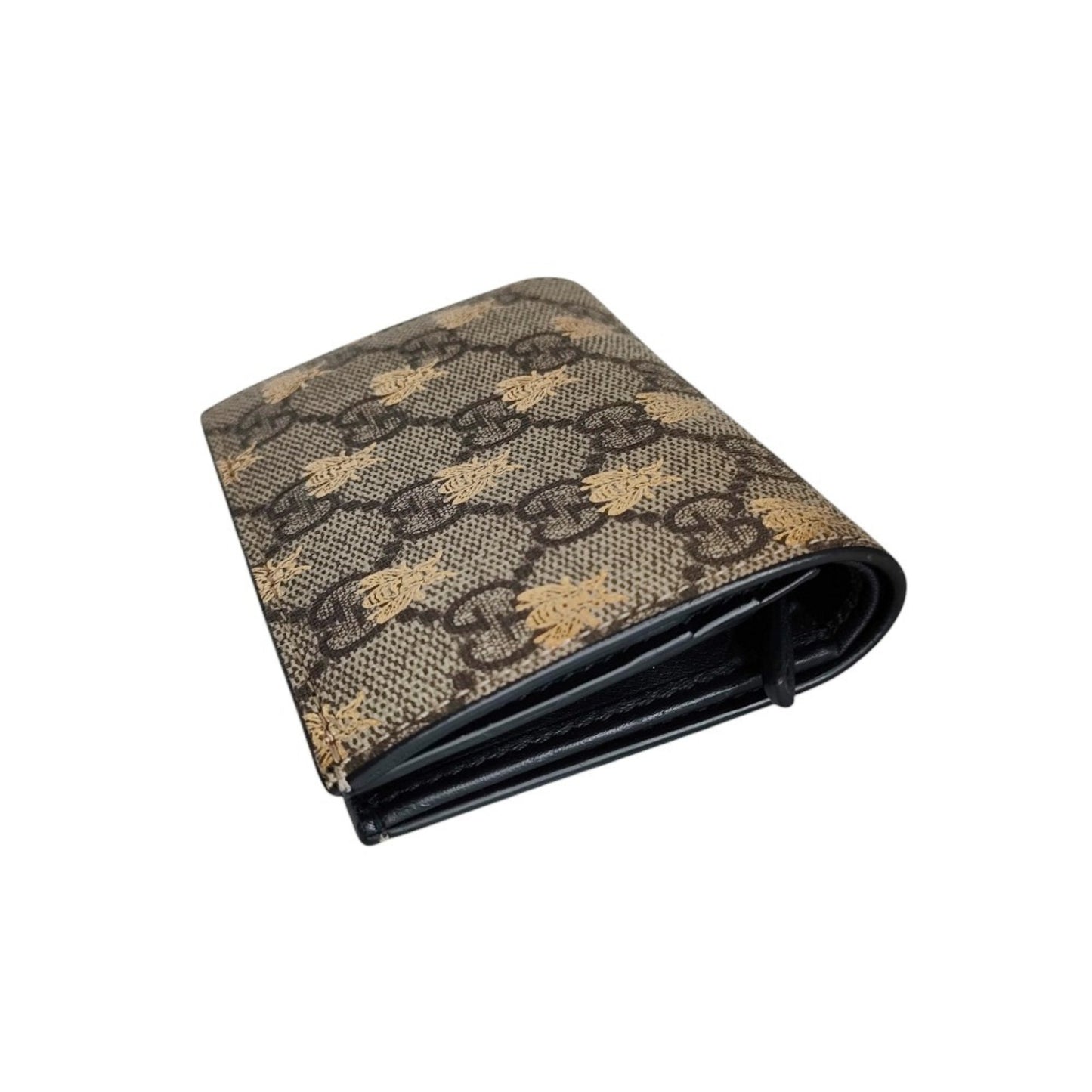 Gucci Michele Gg Supreme Bee Compact Wallet