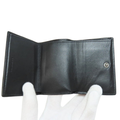 Balenciaga Tri-Fold Wallet Embossed Bi-Fold Leather