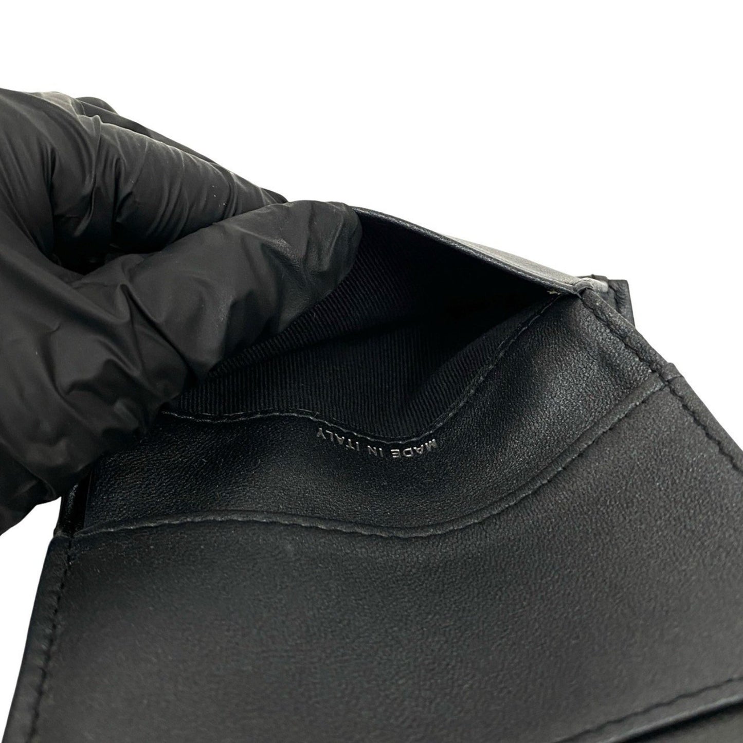 Chanel Matelasse Coco Lambskin Leather Tri-Fold Wallet In Metallic Black E2140