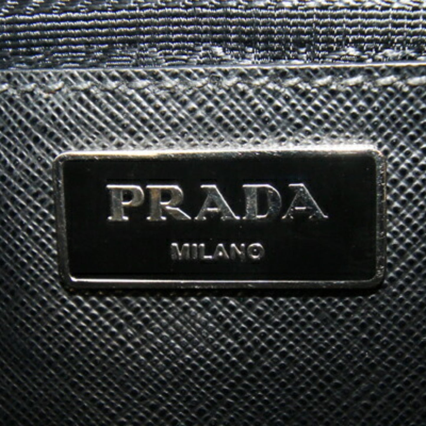 Prada Handbag B1801K Black Nylon Leather Stitching