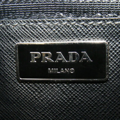 Prada Handbag B1801K Black Nylon Leather Stitching