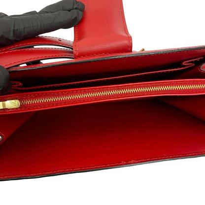 Louis Vuitton Capuchin Epi Leather Turnlock Shoulder Bag In Castilian Red 24538