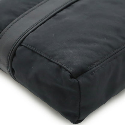 Hermes Acapulco Bandouliere Mm Shoulder Bag Pochette Nylon Leather Black