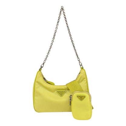 Prada Shoulder Bag Nylon 1Bh204 Yellow