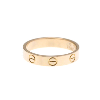 Cartier Mini Love Ring Pink Gold (18K) Fashion No Stone Band Ring Pink Gold