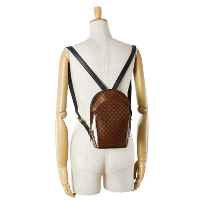 Celine Macadam Backpack Brown Black Patent Leather