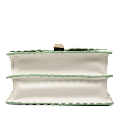 Fendi Mini Canai Handbag/Shoulder Bag 2Way 8M0381 White Leather