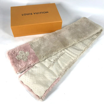 Louis Vuitton M70873 Fur Tippet Logo Two-Tone Echarpe Lv In The City Scarf