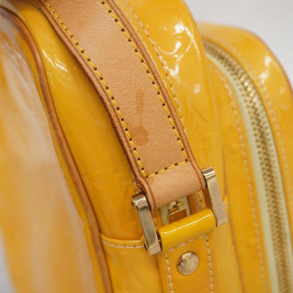 Louis Vuitton Vernis Worcester Shoulder Bag M91075 Lime Yellow