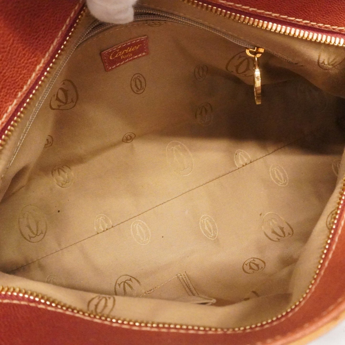 Cartier Marcello Leather Brown Handbag