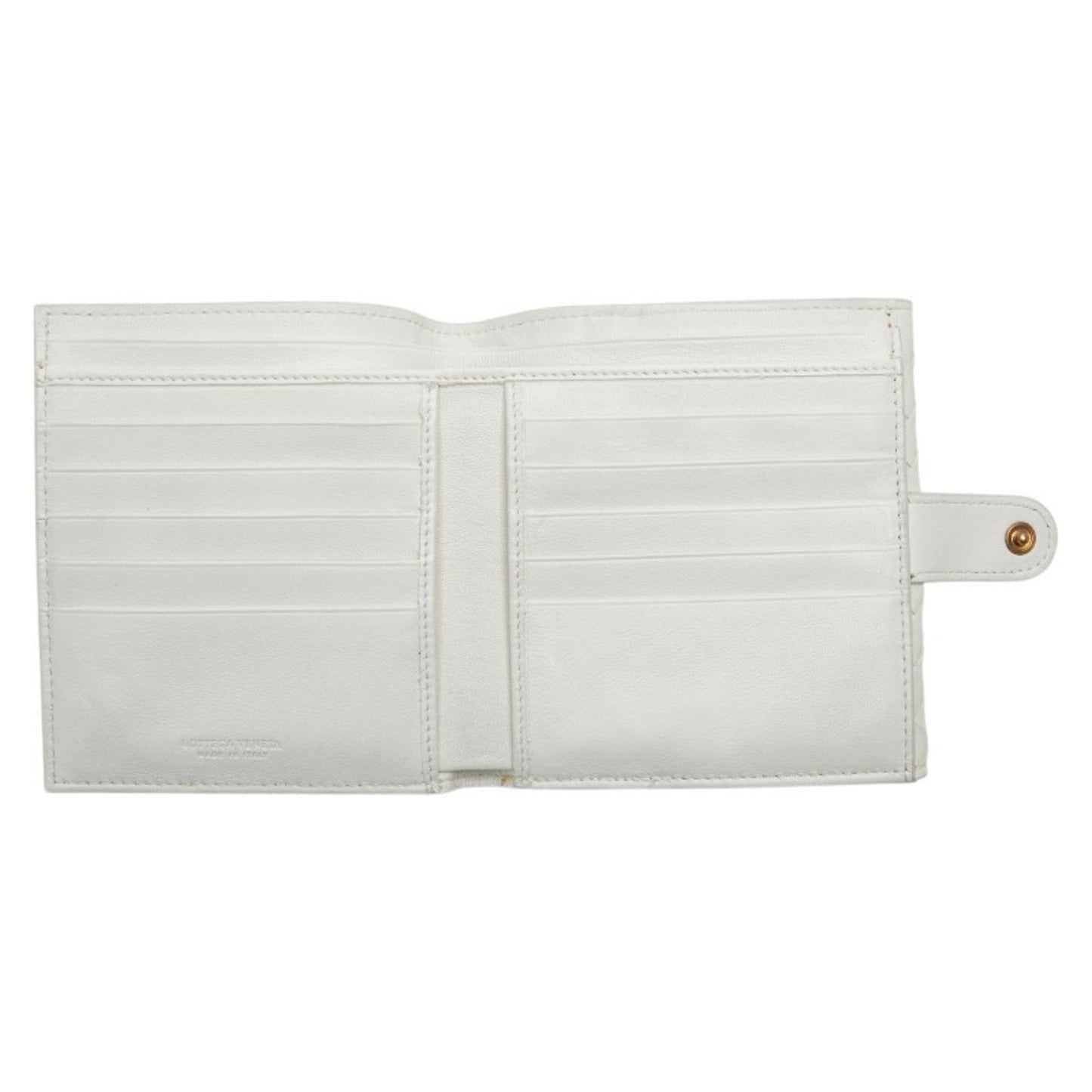 Bottega Veneta Intrecciato Bi-Fold Wallet White Leather