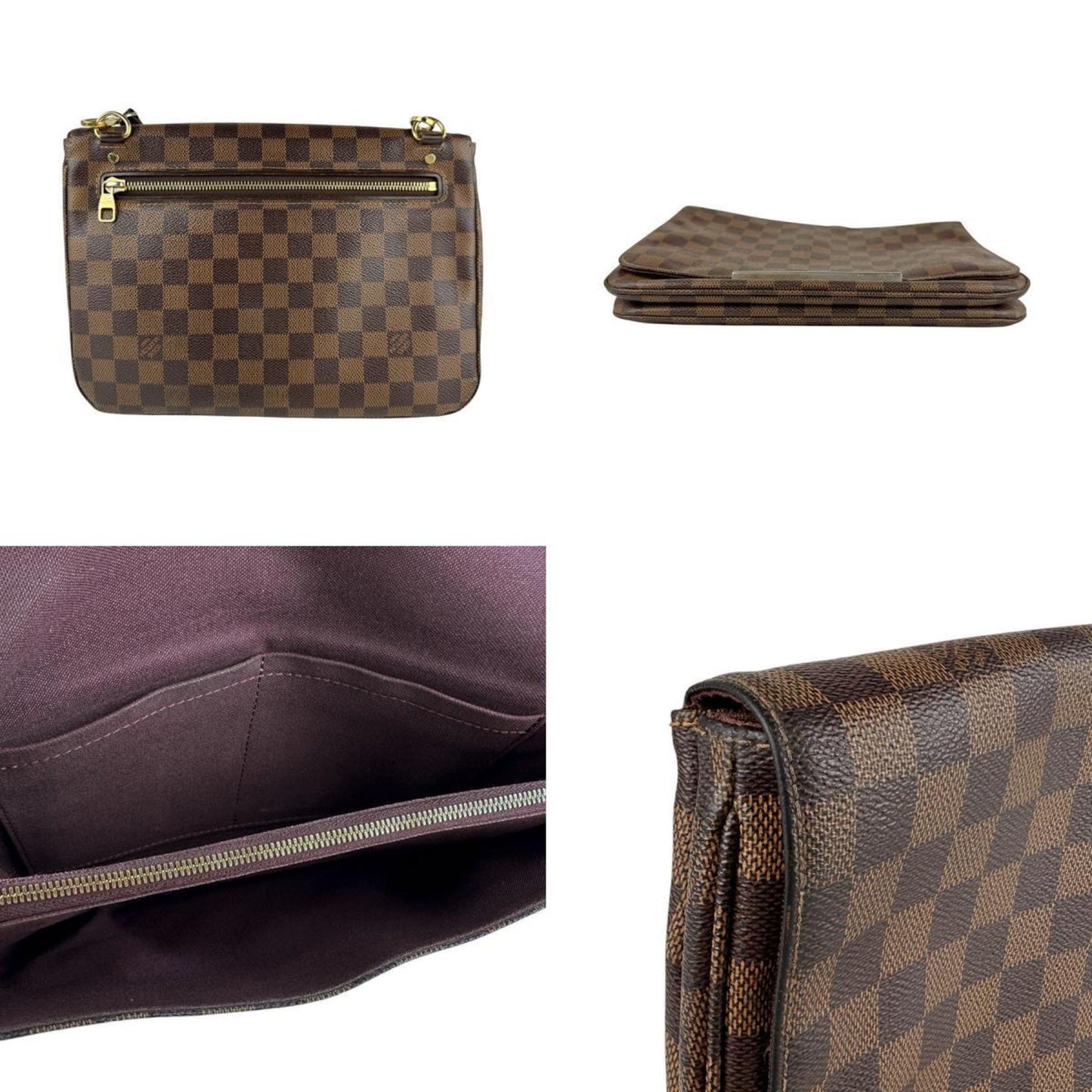 Louis Vuitton Damier Hoxton Gm Shoulder Bag In Brown Canvas