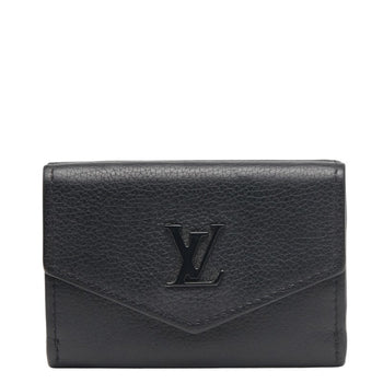 Louis Vuitton Portefeuille Rock Mini Tri-Fold Compact Wallet M68787 Noir Black Leather