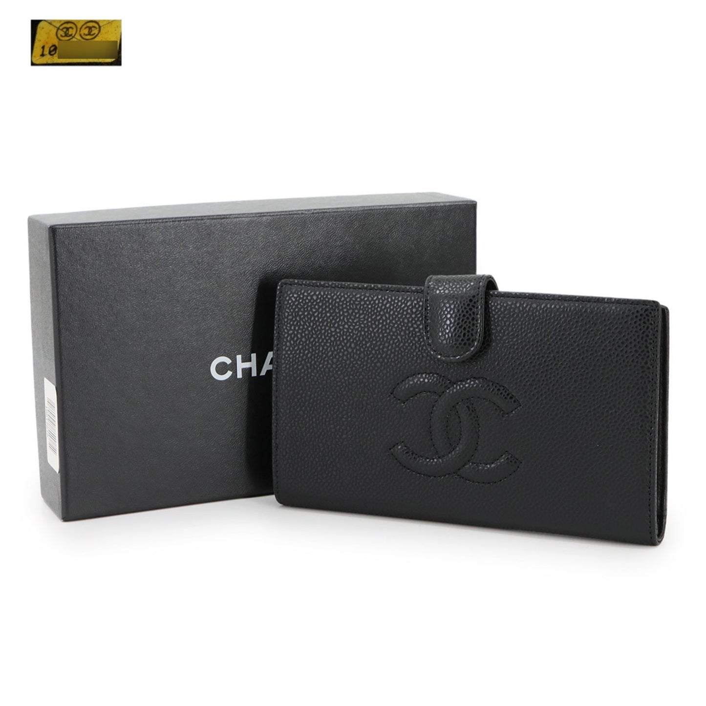 Chanel Caviar Leather Bifold Long Wallet In Black (A13498)