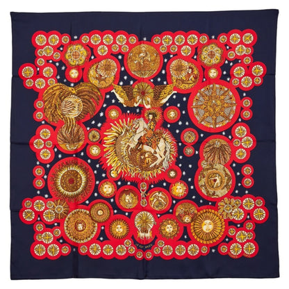 Hermes Herms Carr 90 Le Roy Soleil Sun King Scarf/Muffler