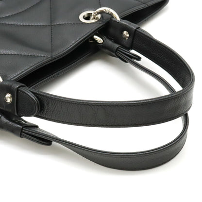 Chanel Chanel Matelasse Coco Mark Tote Bag Large Caviar Skin Leather Black 6886