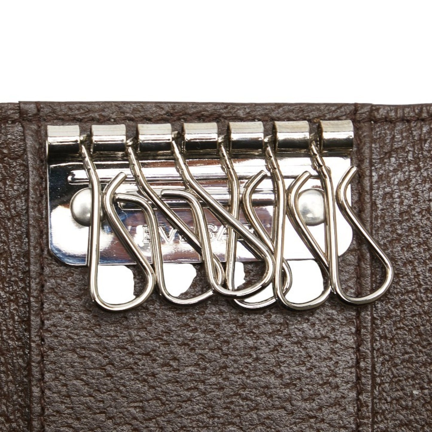 Bvlgari Logomania 6-Ring Key Case In Beige