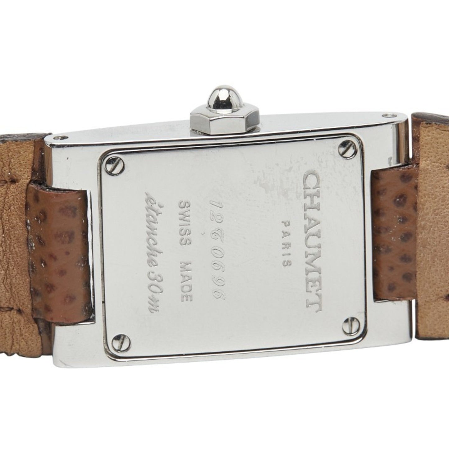 Chaumet Style Rectangle Quartz Watch With Silver Dial