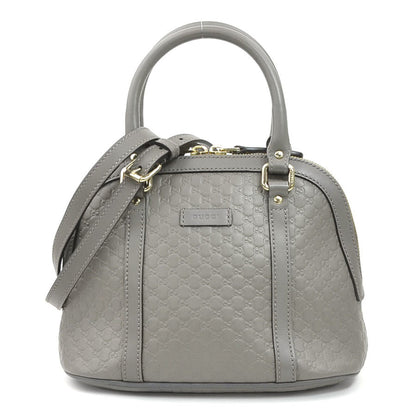 Gucci Micro Guccissima Leather Handbag Shoulder Bag In Gray And Gold