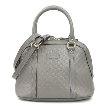 Gucci Micro Guccissima Leather Handbag Shoulder Bag In Gray And Gold