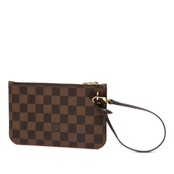 Louis Vuitton Damier Neverfull Pm With Brown Leather Pouch