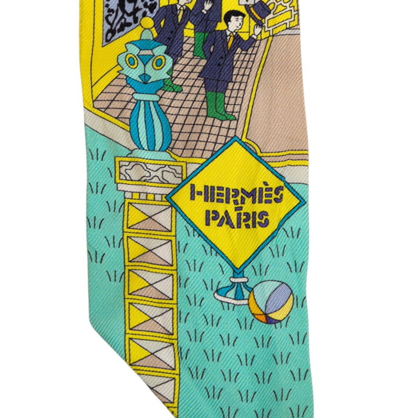 Hermes Herms Twilly La Maison Des Carres Scarf/Muffler In Yellow