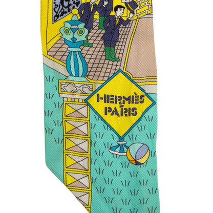 Hermes Herms Twilly La Maison Des Carres Scarf/Muffler In Yellow