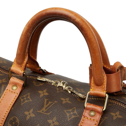 Louis Vuitton Monogram Keepall 55 Boston Bag/Travel Bag M41424 Brown Leather