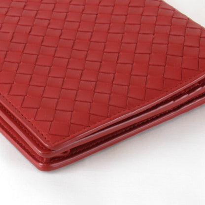 Bottega Veneta Intrecciato Chain Wallet 508752 Shoulder Bag Leather Red