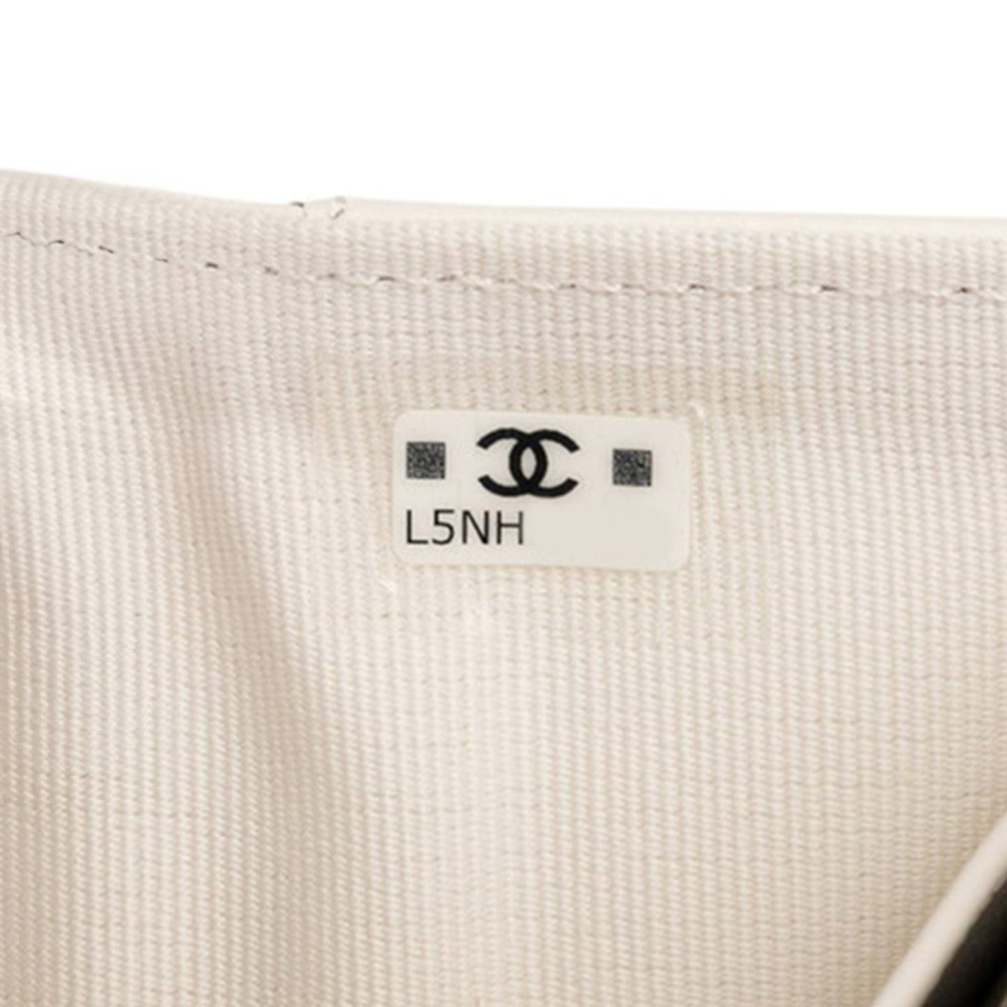 Chanel Matelasse Coco Mark Rhinestone Tri-Fold Wallet In White Caviar Leather