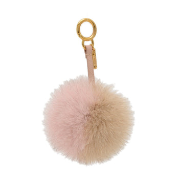 Fendi Pom-Pom Charm In Beige