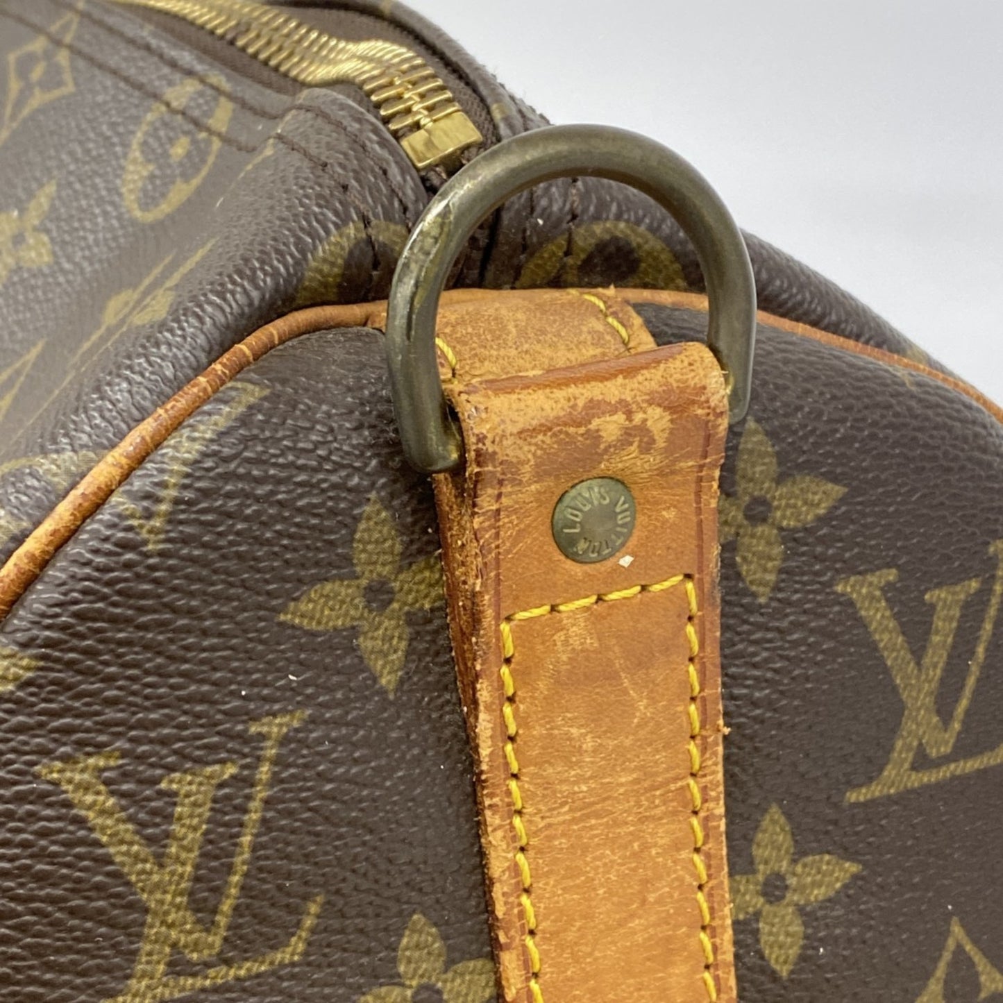 Louis Vuitton Monogram Keepall Bandouliere 45 Boston Bag M41418 Brown