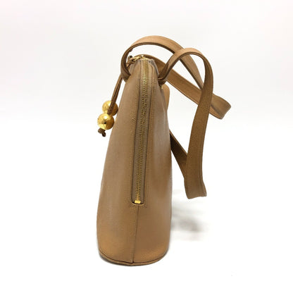 Chanel Coco Ball Bag Shawl Tote Bag Beige Goldhardware