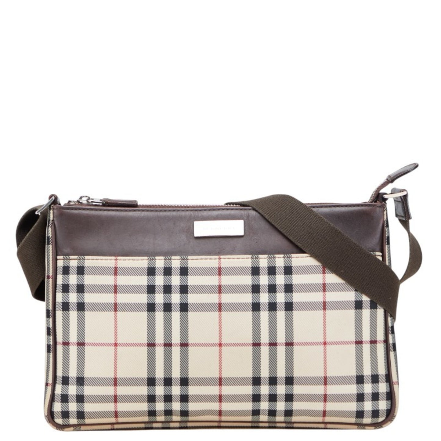 Burberry Nova Check Shoulder Bag In Beige