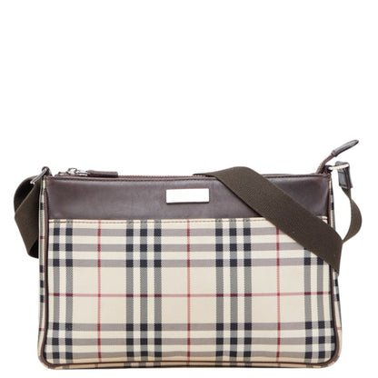 Burberry Nova Check Shoulder Bag In Beige