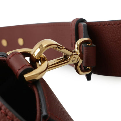 Versace Versace Medusa Flap Shoulder Bag Clutch Leather Burgundy