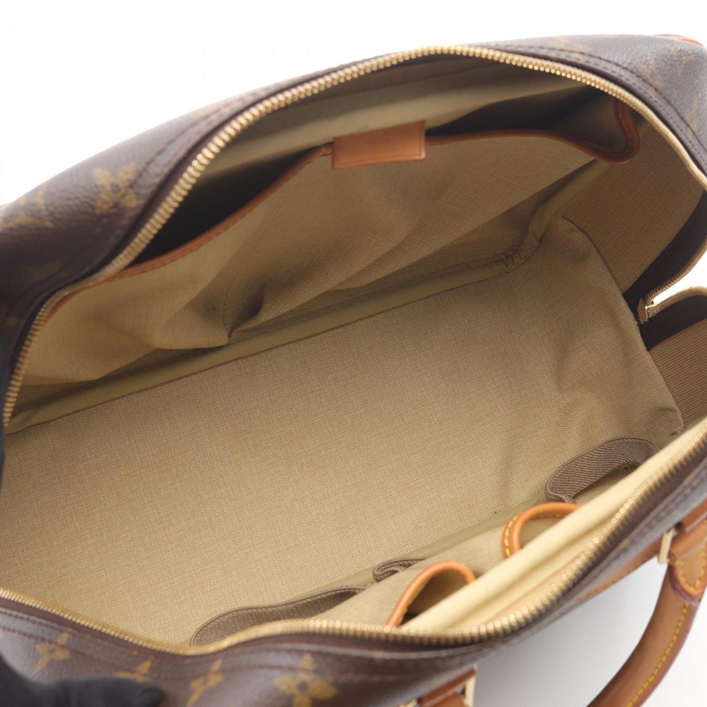 Louis Vuitton Deauville Bowling Vanity Monogram Handbag In Coated Canvas And Leather