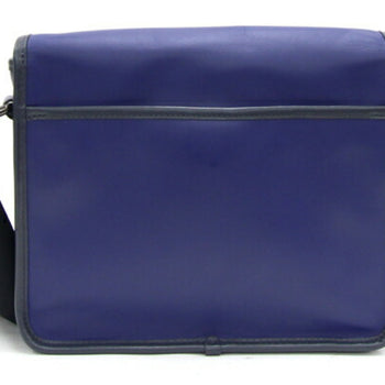 Coach Shoulder Bag Heritage Map C2907 Navy Blue Leather