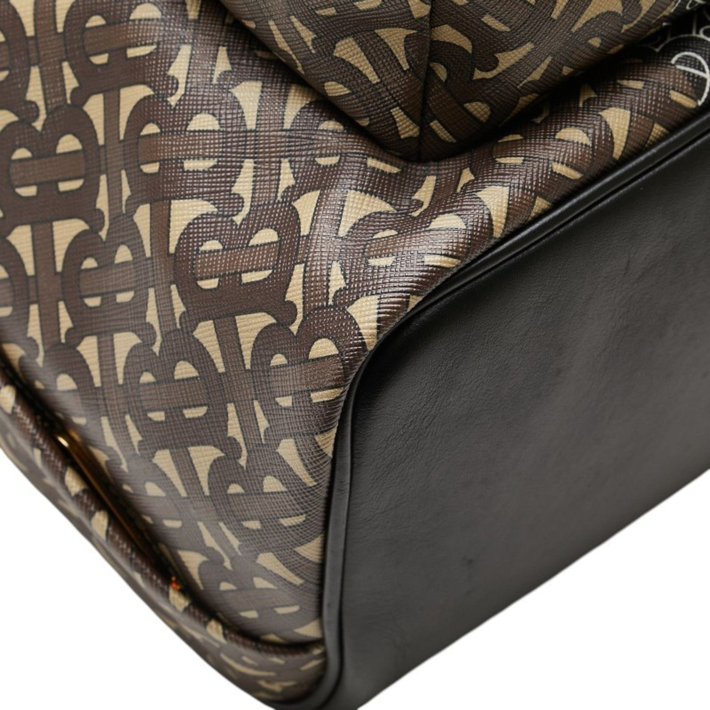 Burberry Tb Monogram Backpack Brown Leather